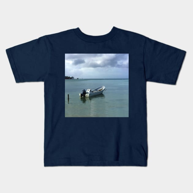 Cloudy Boating Day Two Kids T-Shirt by KarenZukArt
